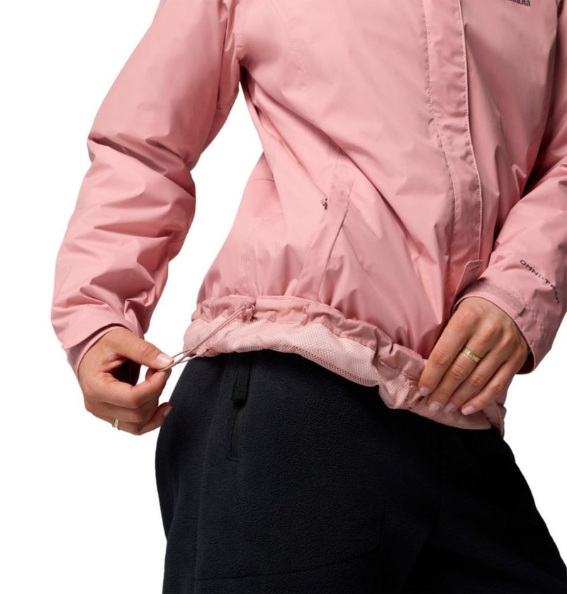 Chaqueta impermeable Columbia Arcadia II rosa para mujer talla XXL