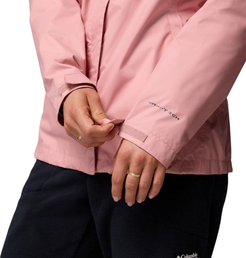 Chaqueta impermeable Columbia Arcadia II rosa para mujer talla XXL