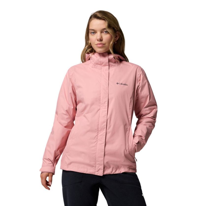 Chaqueta impermeable Columbia Arcadia II rosa para mujer talla XXL