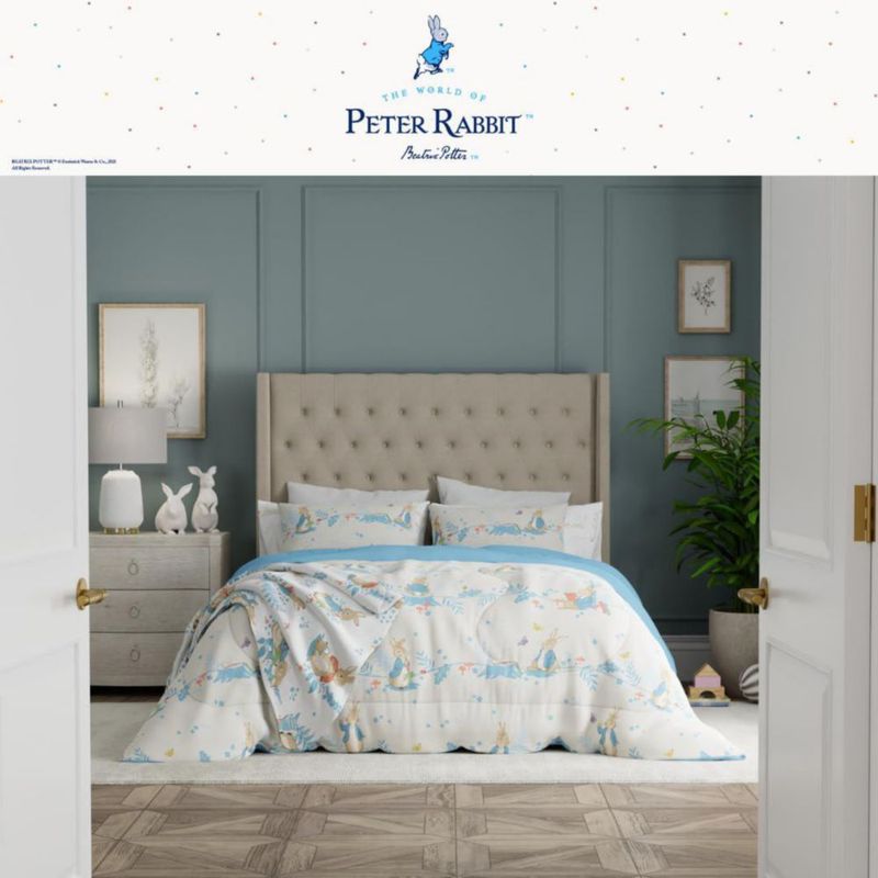 Juego de ropa de cama Franco Full 7 piezas de microfibra Peter Rabbit