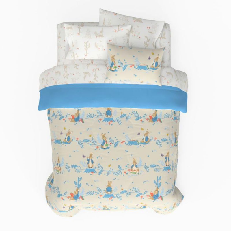 Juego de ropa de cama Franco Full 7 piezas de microfibra Peter Rabbit