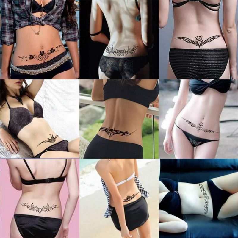 Set de tatuajes temporales ELANE 19 láminas para mujeres y hombres