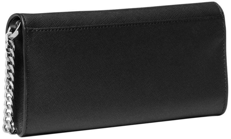Bolso de mano Michael Kors 21 cm negro con herrajes tono plata