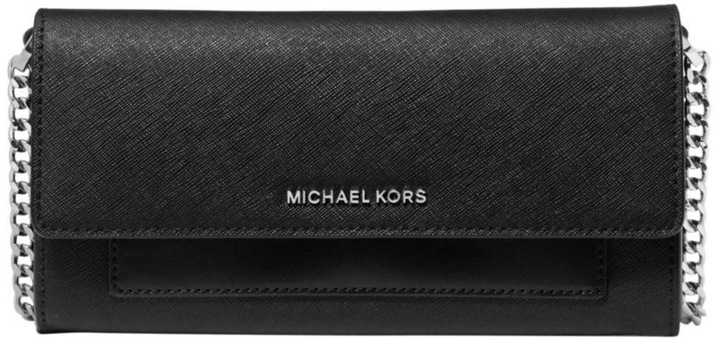 Bolso de mano Michael Kors 21 cm negro con herrajes tono plata