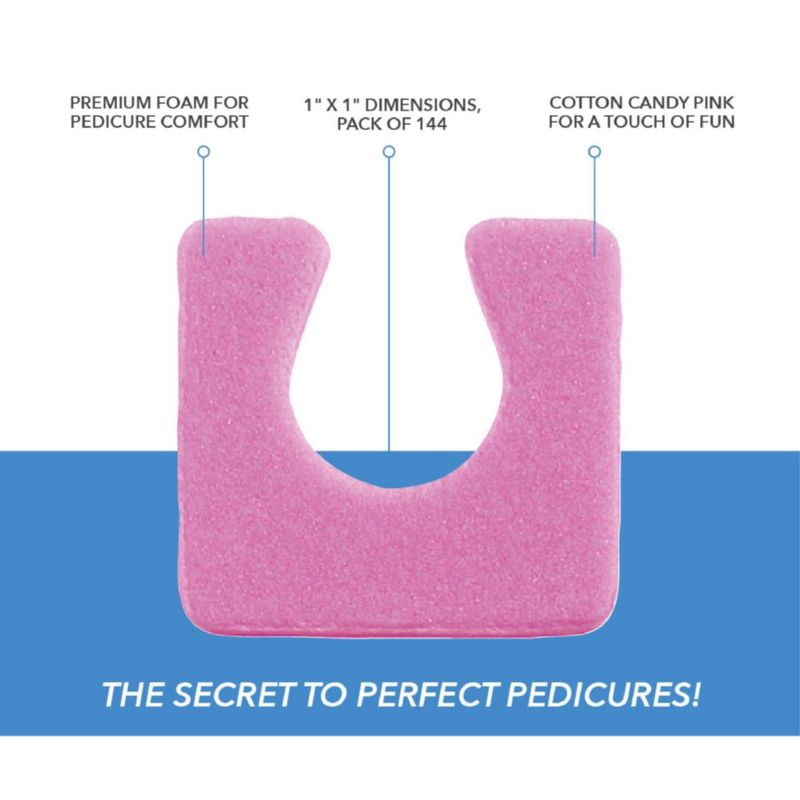 Separadores de dedos ForPro 25 cm rosa – 144 unidades