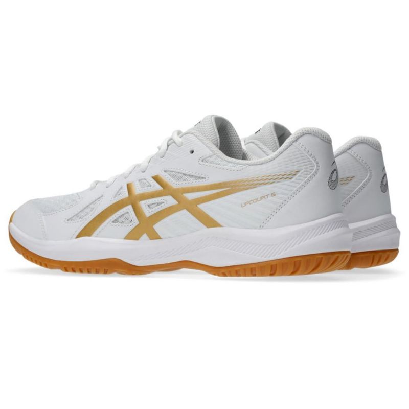 Zapatillas de Voleibol ASICS Upcourt 6 29 cm Blanco/Oro