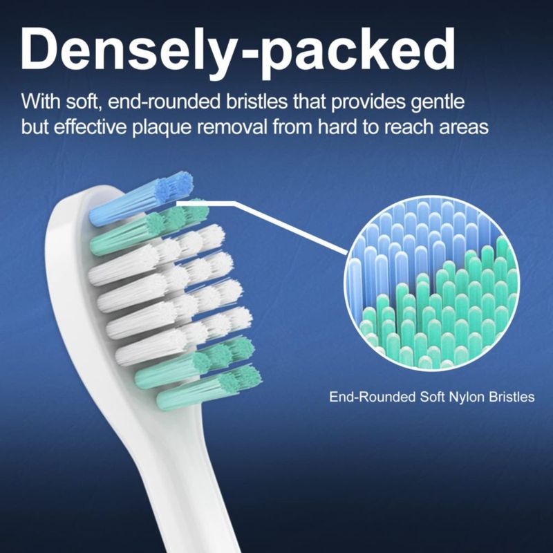 Cabezales de cepillo de dientes Harobey Pack de 10 Serie Blanca