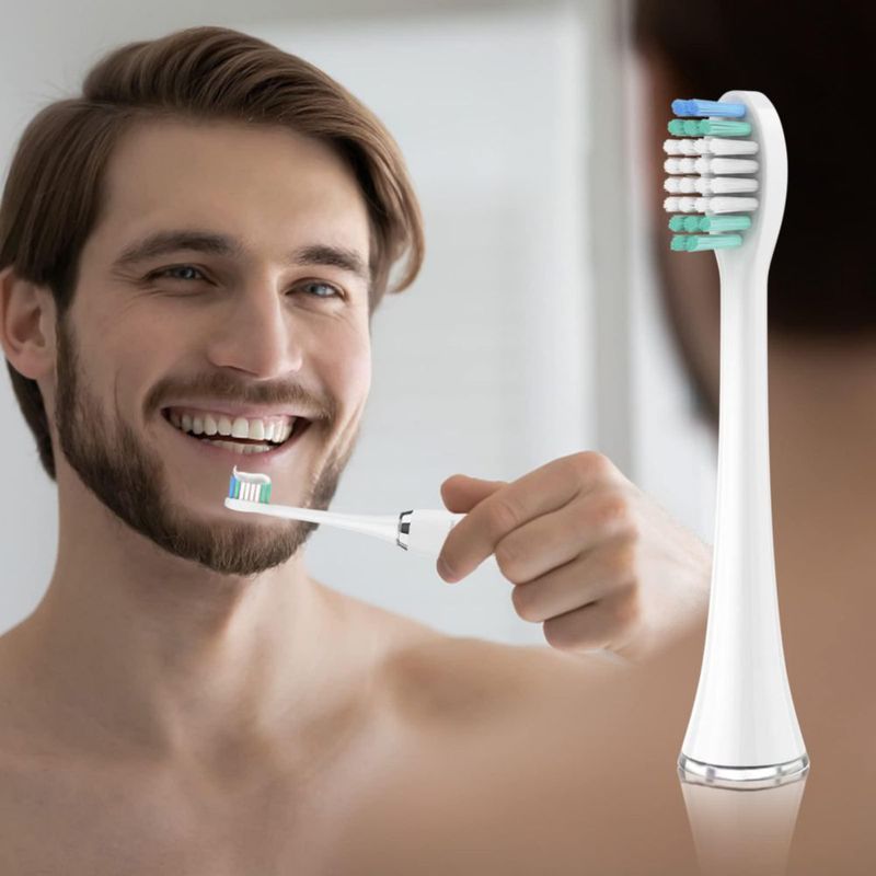 Cabezales de cepillo de dientes Harobey Pack de 10 Serie Blanca