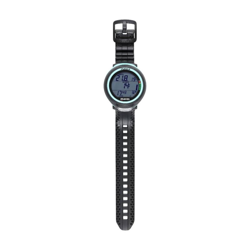 Computadora de buceo Mares Puck 4 negra/acuática de un solo botón