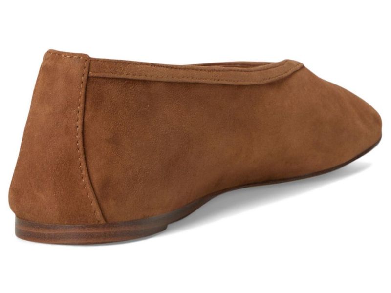 Zapato plano ballet Steve Madden Leni en gamuza castaña talla 10