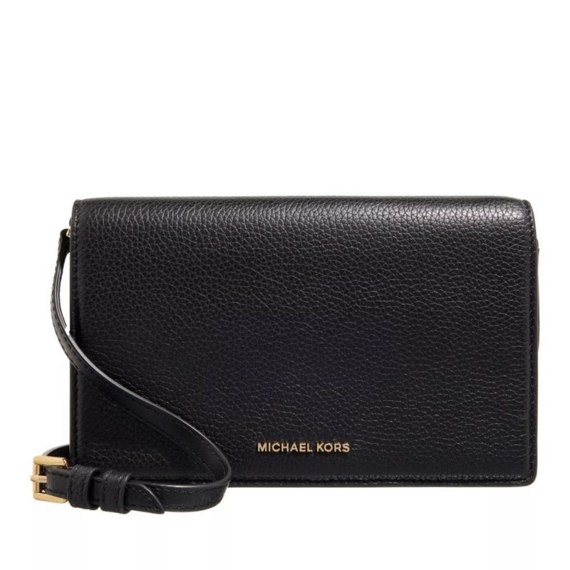 Bolso bandolera Michael Kors Jet Set mediano negro para mujer