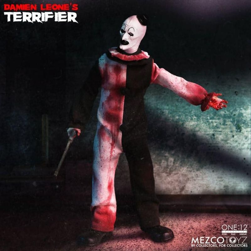 Figura de colección Mezco Terrifier Art the Clown 15 cm