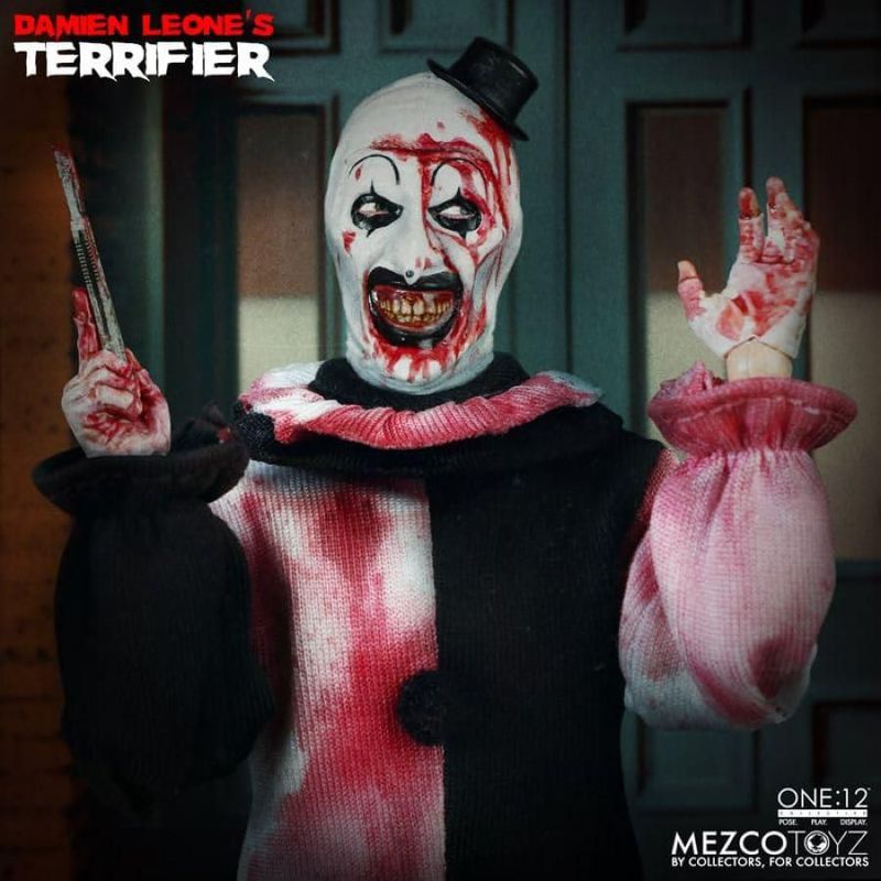 Figura de colección Mezco Terrifier Art the Clown 15 cm