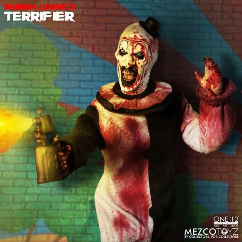 Figura de colección Mezco Terrifier Art the Clown 15 cm