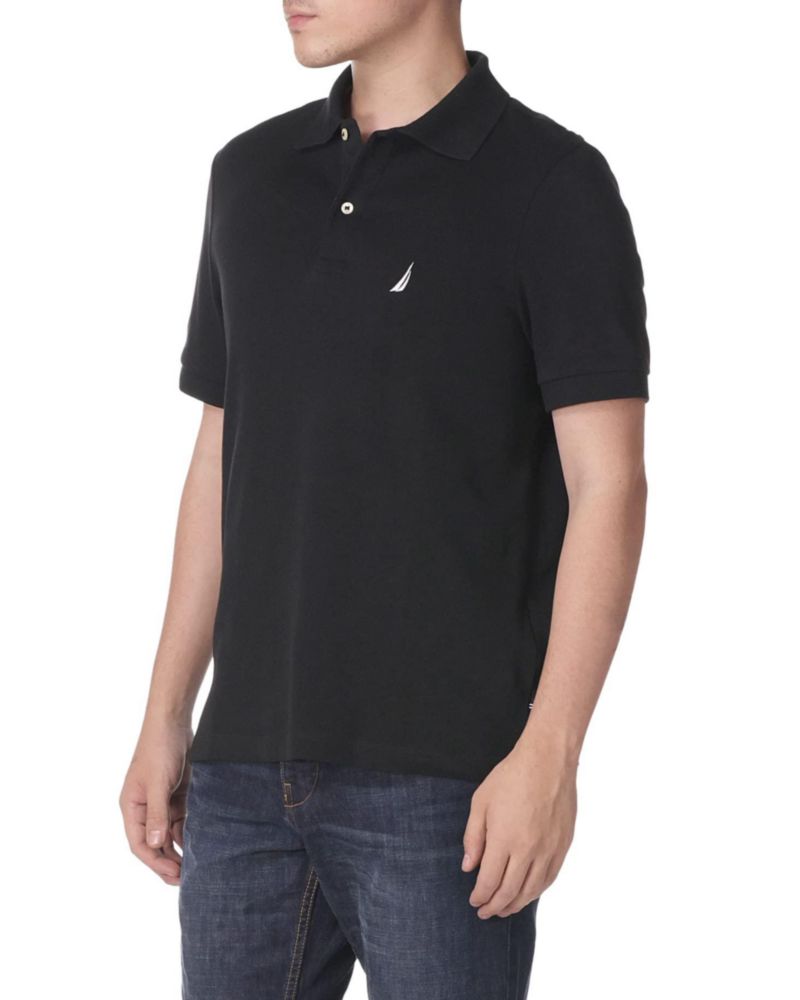 Camisa Polo Nautica 3XL Alta Negra de Algodón