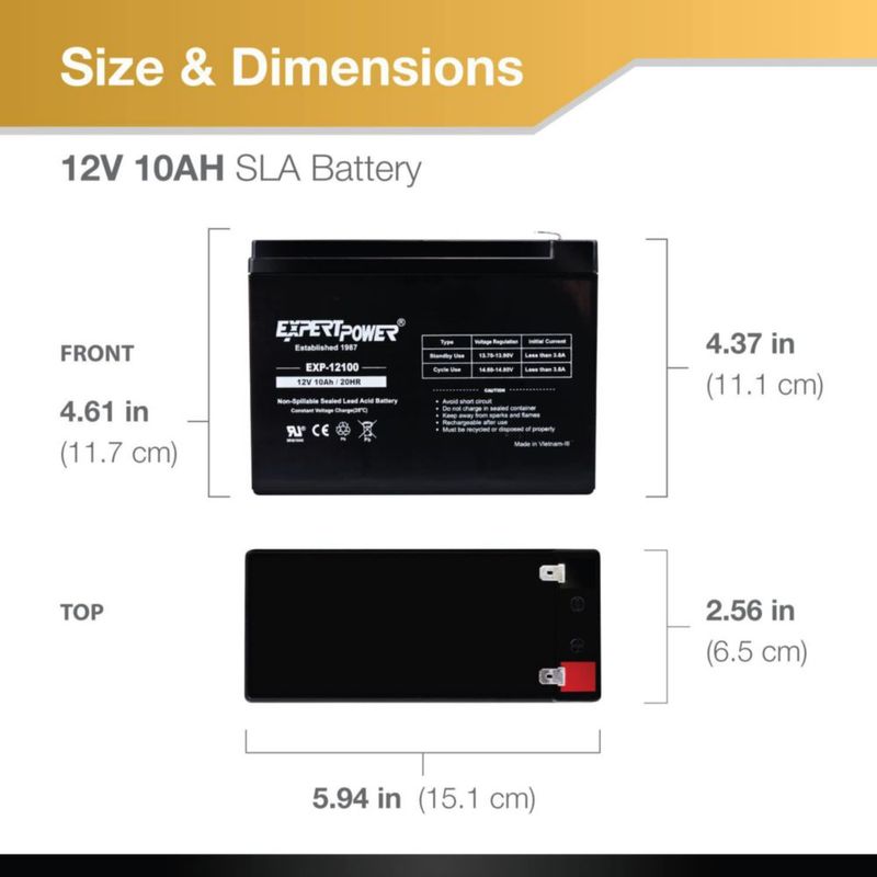 Batería ExpertPower 12V 10Ah SLA AGM (2 unidades)
