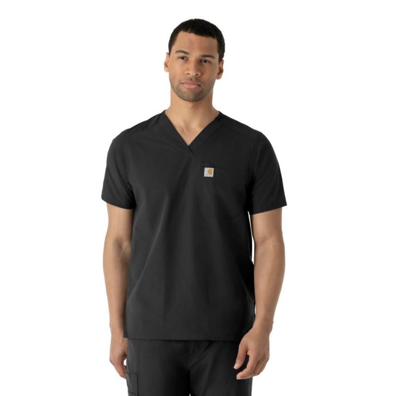 Camisa Carhartt Force Essentials Cuello V Negra