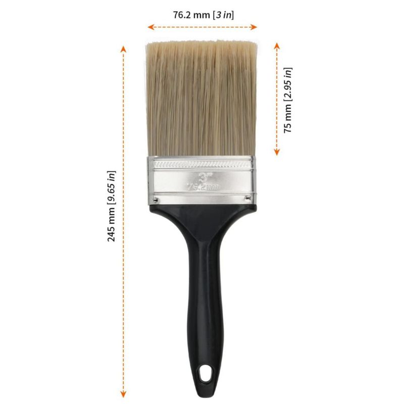 Pincel plano HOZEON 76 cm 20 piezas Negro