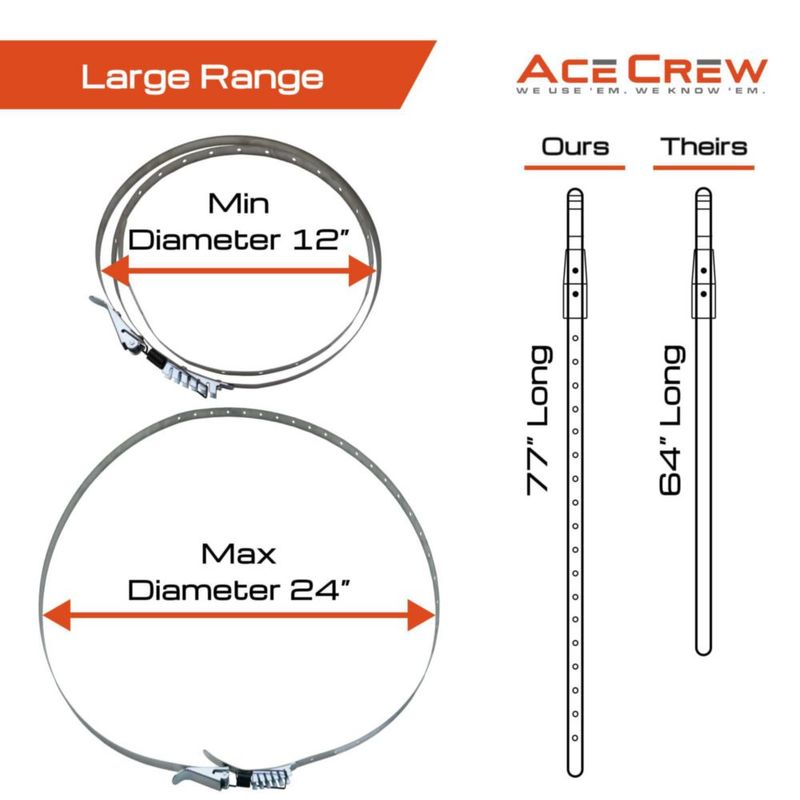 Abrazadera de banda Ace Crew 29-62 cm acero inoxidable