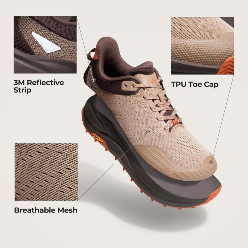 Zapatillas de trail running NORTIV 8 255 cm Marrón con puntera ancha
