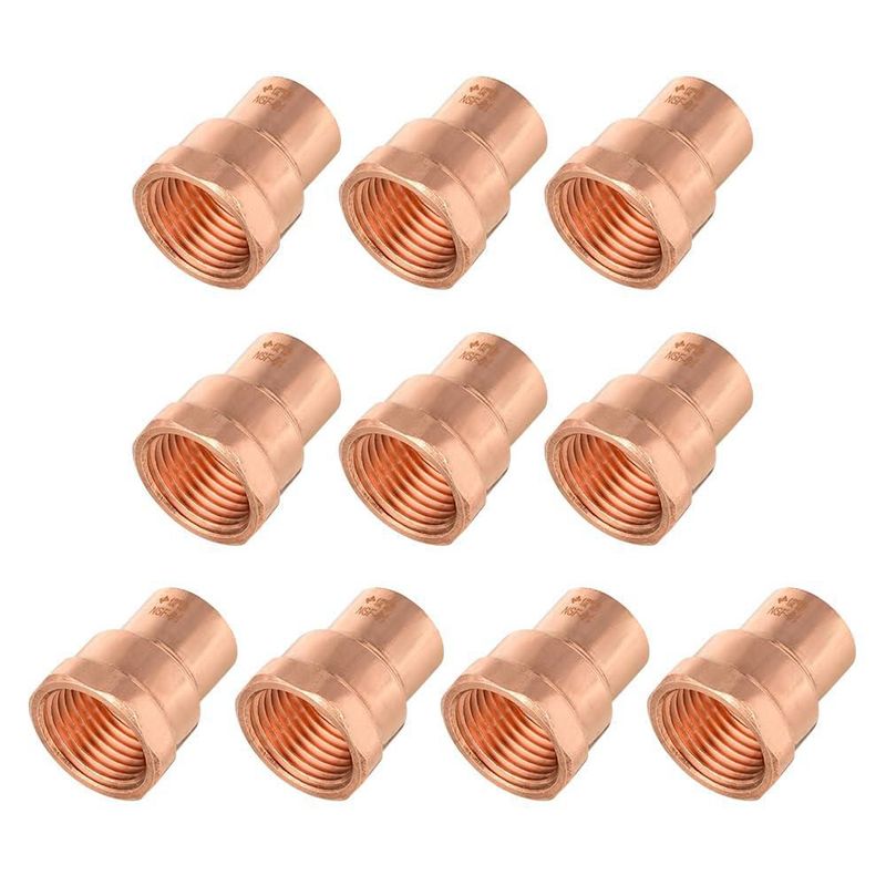 Adaptador de cobre hembra EFIELD 1/2" FNPT - paquete de 10