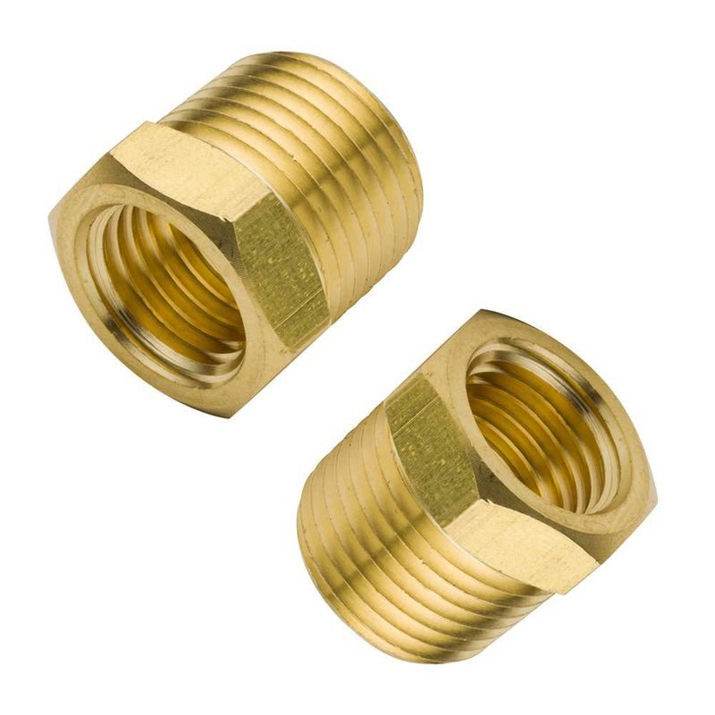 Acople de tubería Legines 3/8"-1/4" NPT de latón hexagonal