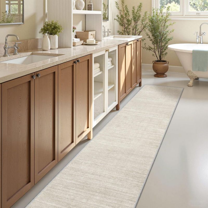 Alfombra Corredor Valenrug 122 cm Lavable Antideslizante Beige
