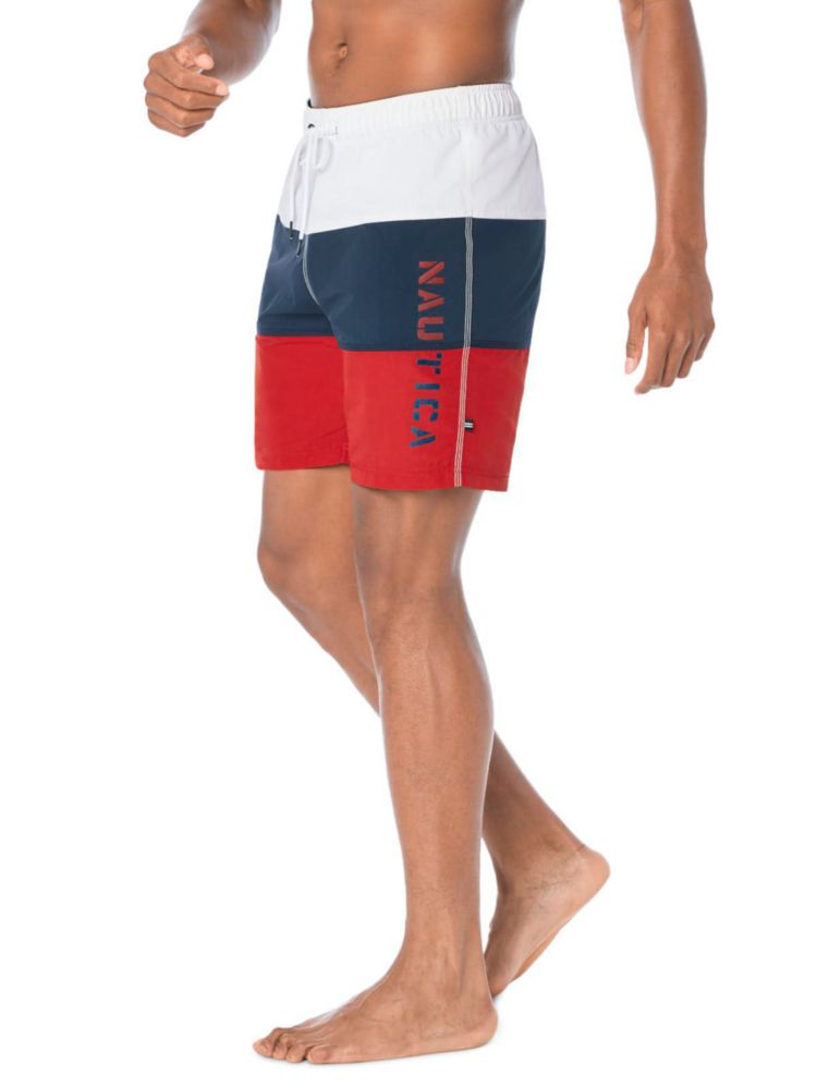 Pantalón de baño Nautica para hombre X-Large rojo de secado rápido 48 cm