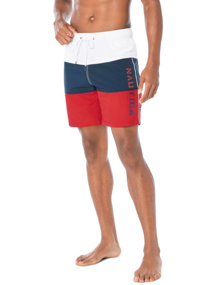 Pantalón de baño Nautica para hombre X-Large rojo de secado rápido 48 cm