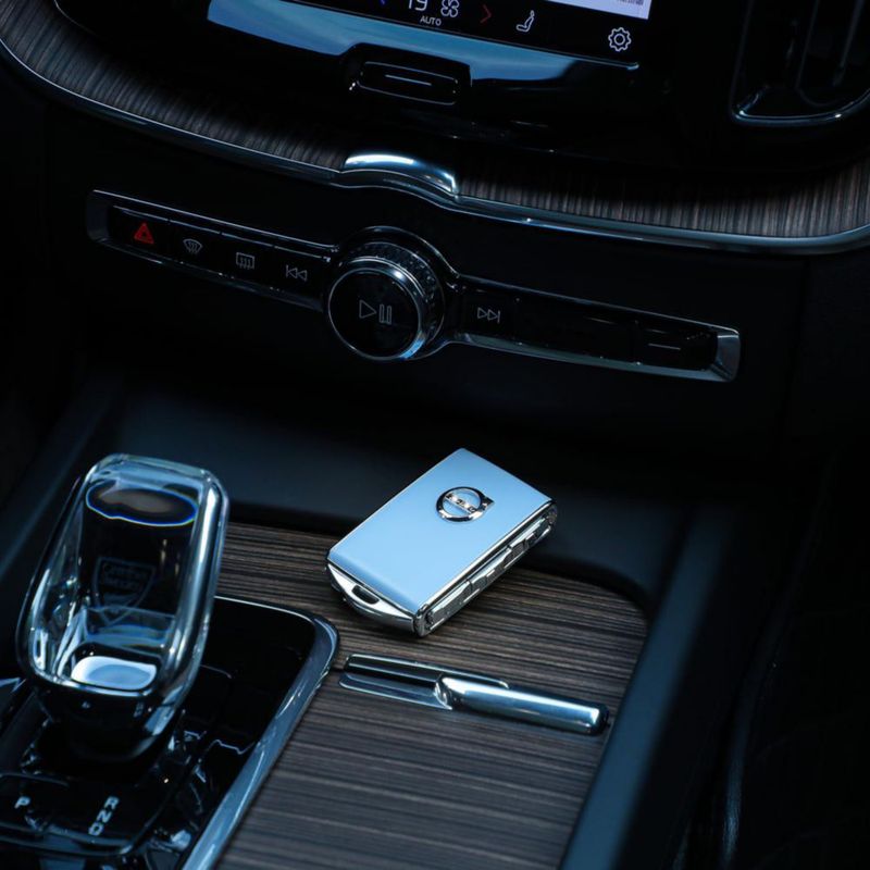 Cubierta para mando de coche TOUPHY Volvo XC90/60/40 en aleación de zinc azul
