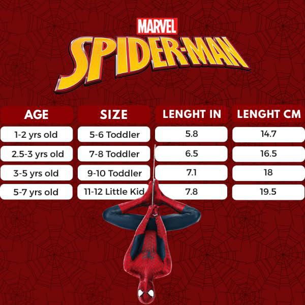 Pantuflas Marvel Spiderman talla 5‑6 para niños rojo y azul marino