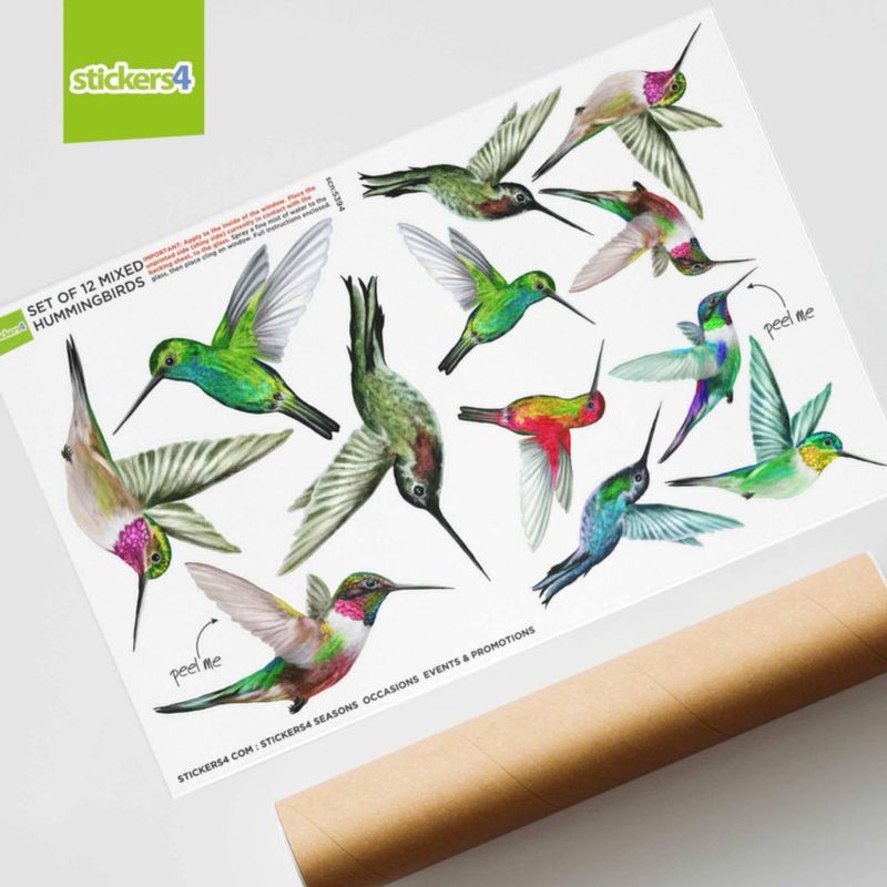 Pegatinas para ventana Stickers4 – Prevención de colisiones de aves (Pack de 12)