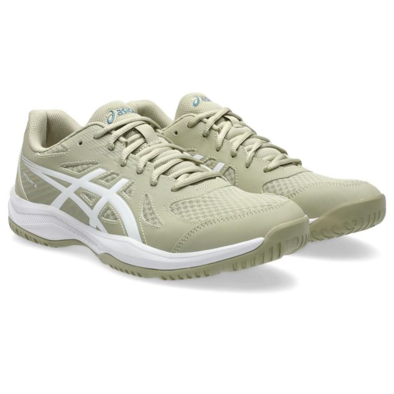 Zapatillas de voleibol ASICS Upcourt 6 talla 10 Caqui/Blanco
