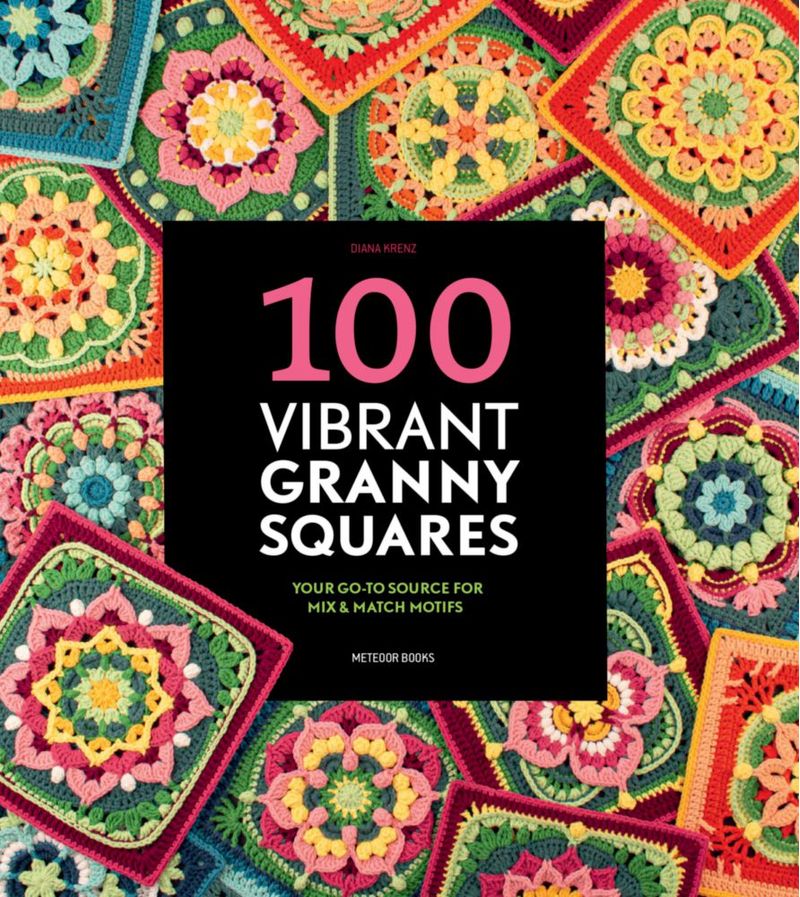 Libro Meteoor Books: 100 Cuadrados de Abuela Vibrantes