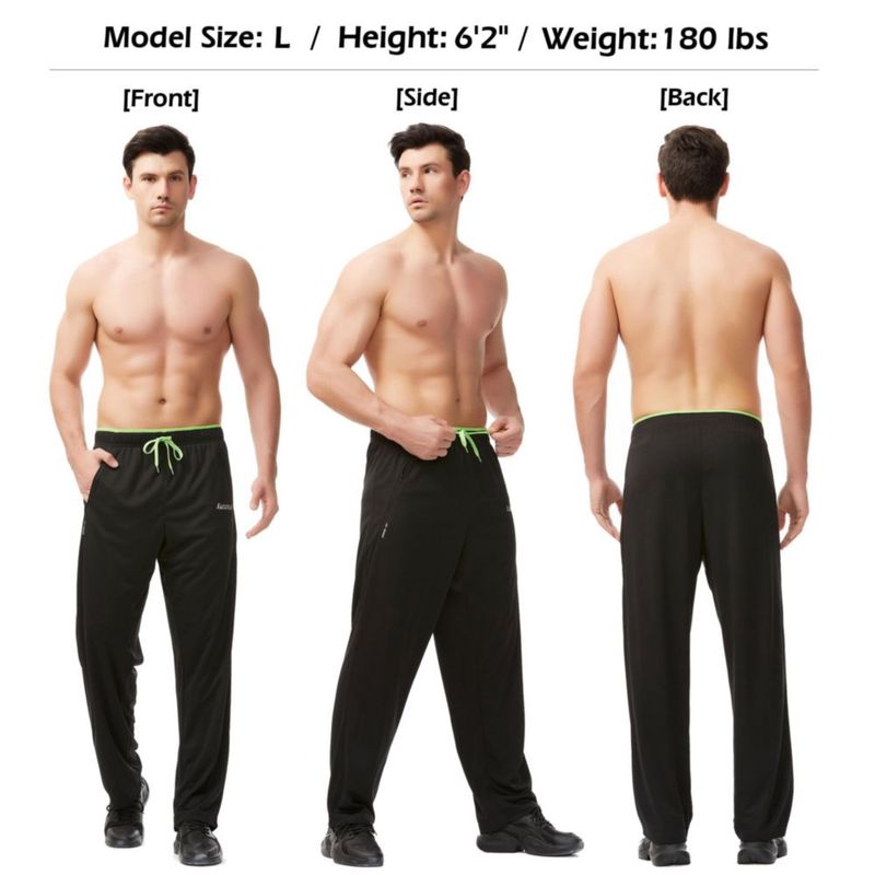 Pantalones de chándal SACUIMAN pack de 3 con bolsillos con cremallera - Talla L