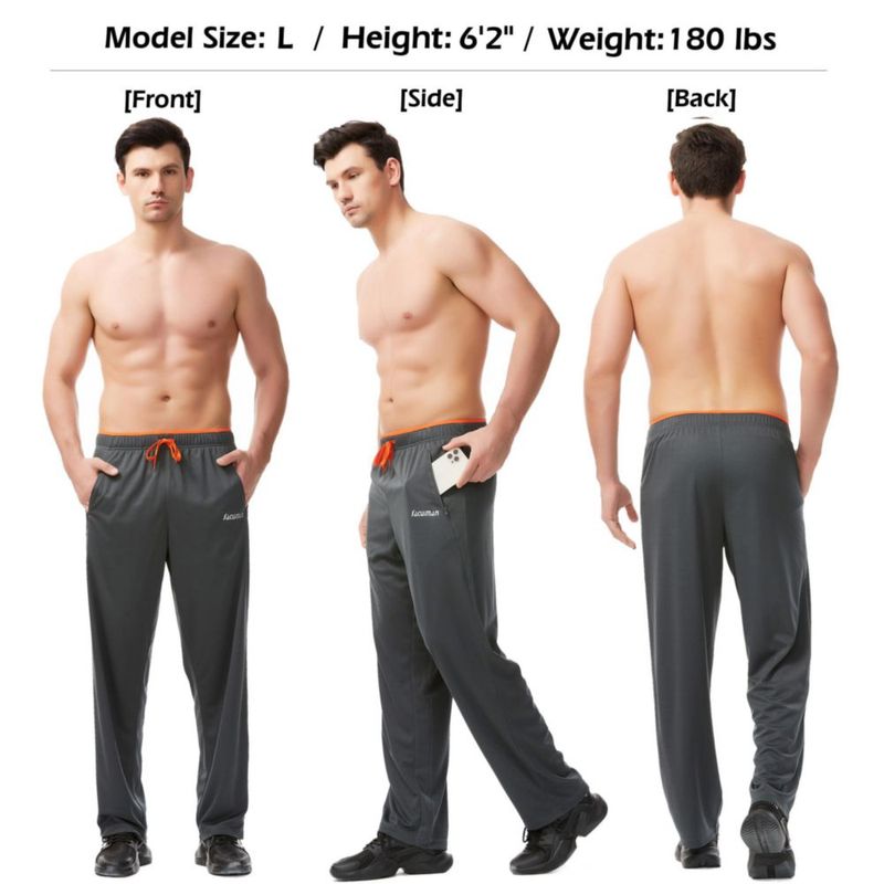 Pantalones de chándal SACUIMAN pack de 3 con bolsillos con cremallera - Talla L