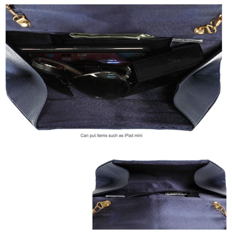 Bolso tipo clutch Mihawk Envelope 26x14x55 cm azul marino