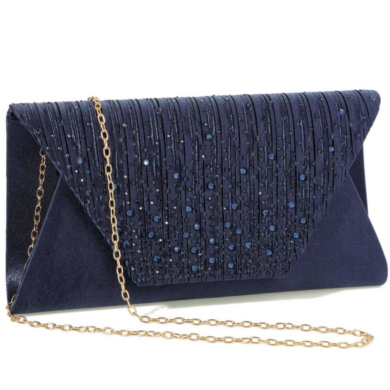 Bolso tipo clutch Mihawk Envelope 26x14x55 cm azul marino