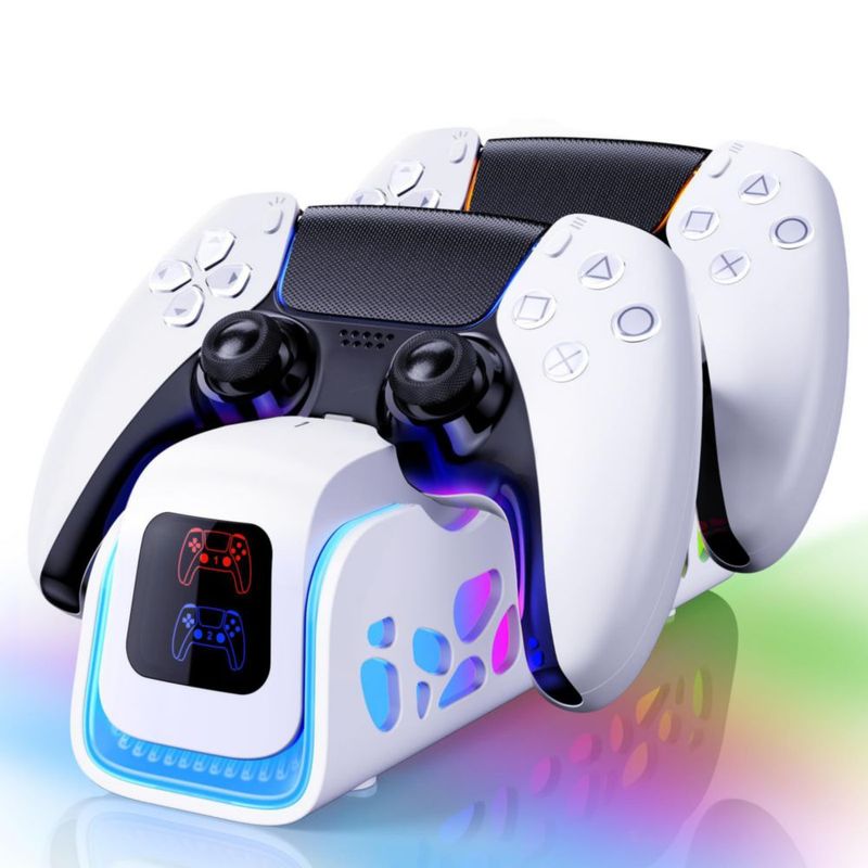 Cargador para controlador heclynis PS5 RGB con 6 modos