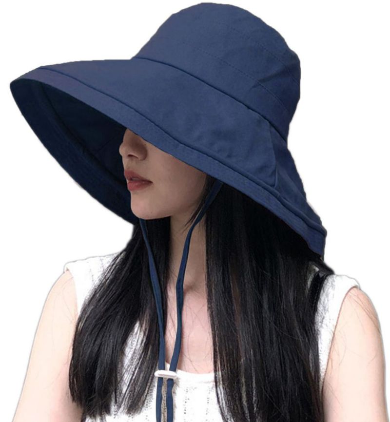 Sombrero DRIONO Plegable de Ala Ancha UPF50+ Azul Marino