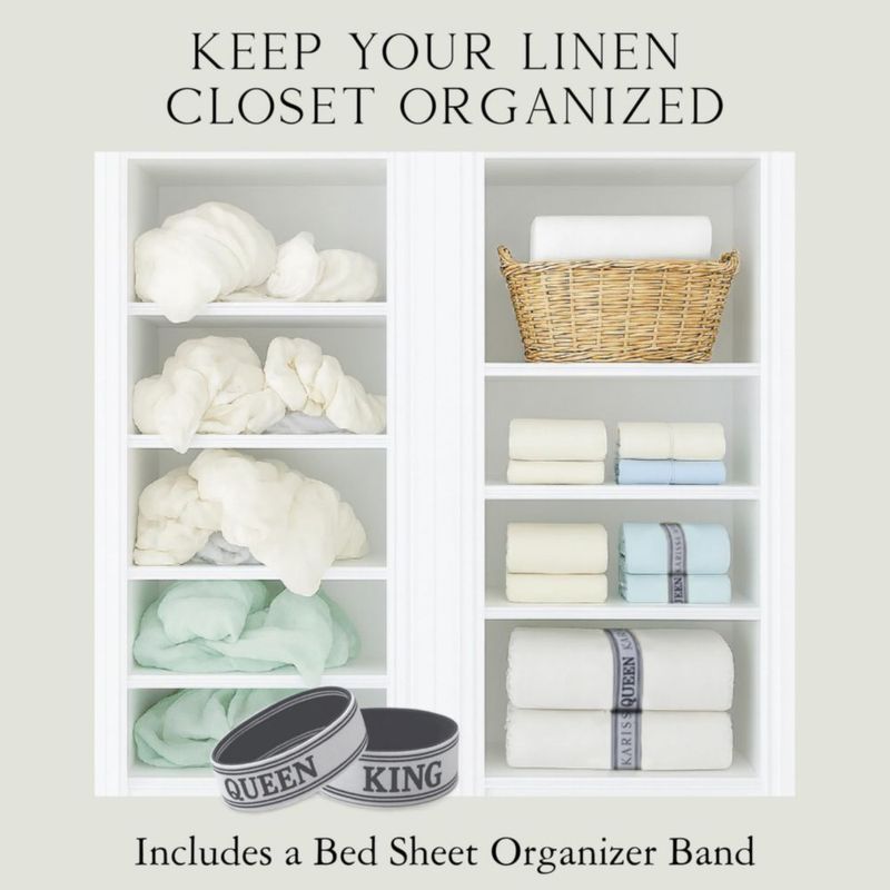 Juego de sábanas KARISSA MAE King dividido de viscosa de bambú