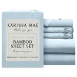Juego de sábanas KARISSA MAE King dividido de viscosa de bambú