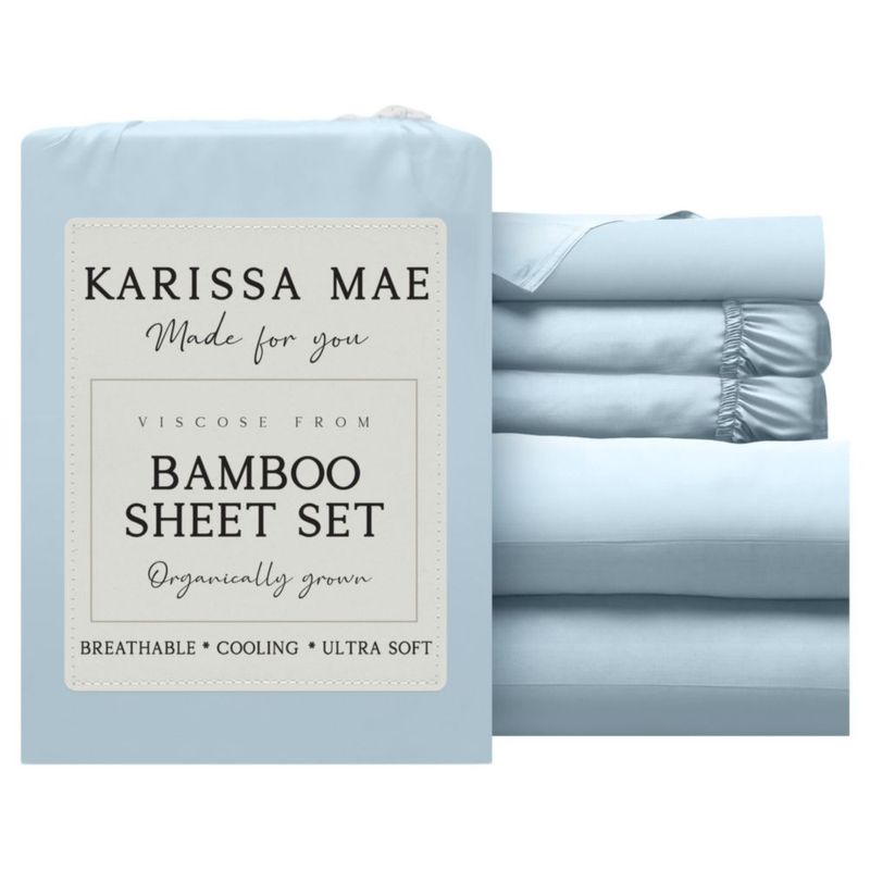 Juego de sábanas KARISSA MAE King dividido de viscosa de bambú
