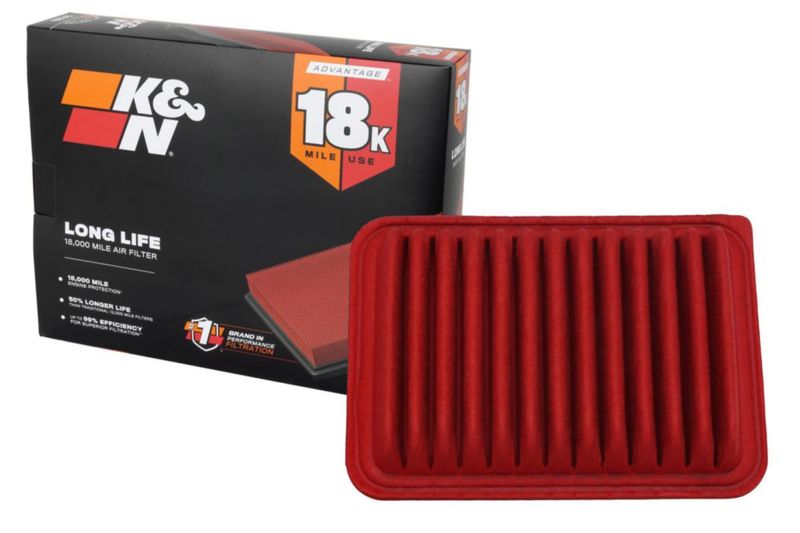 Filtro de Aire de Motor K&N de 29000 km de Larga Vida