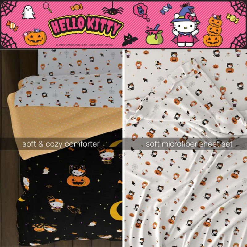 Juego de cama Franco Hello Kitty Queen de 5 piezas