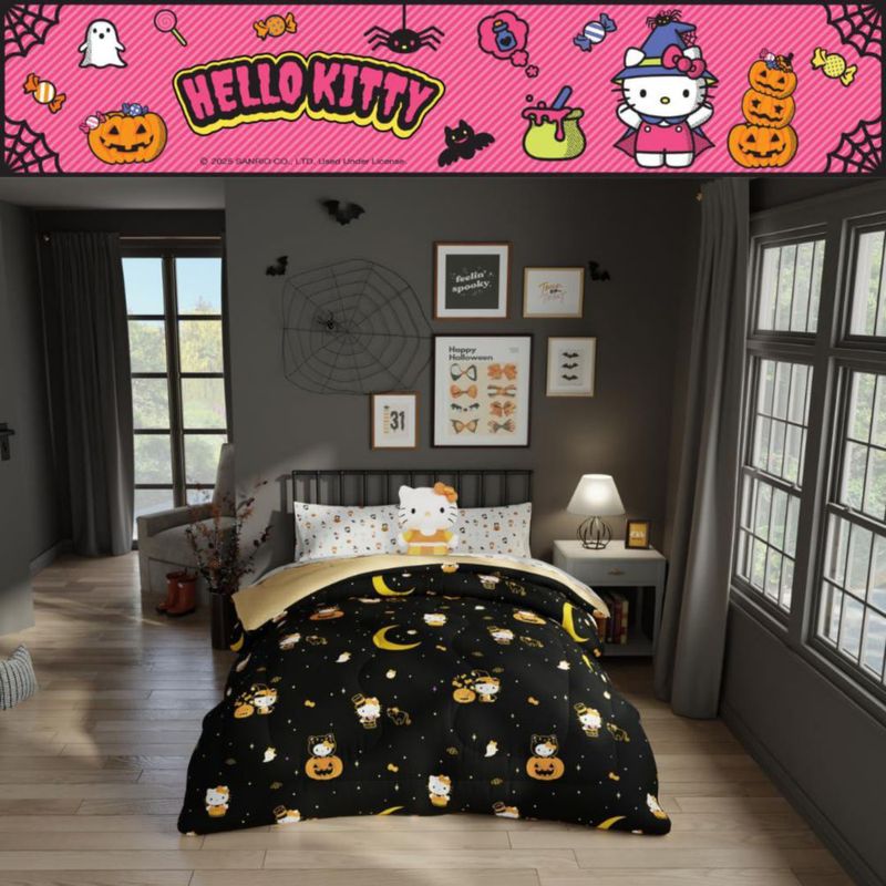 Juego de cama Franco Hello Kitty Queen de 5 piezas