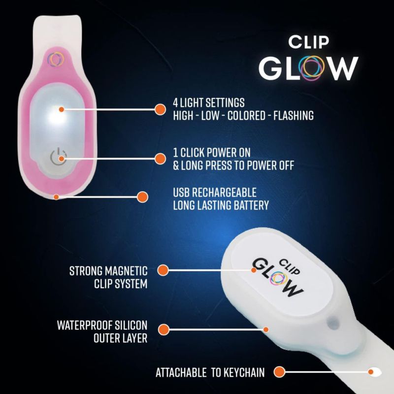 ClipGlow Lightflow con clip de luz nocturna para lactancia color azul