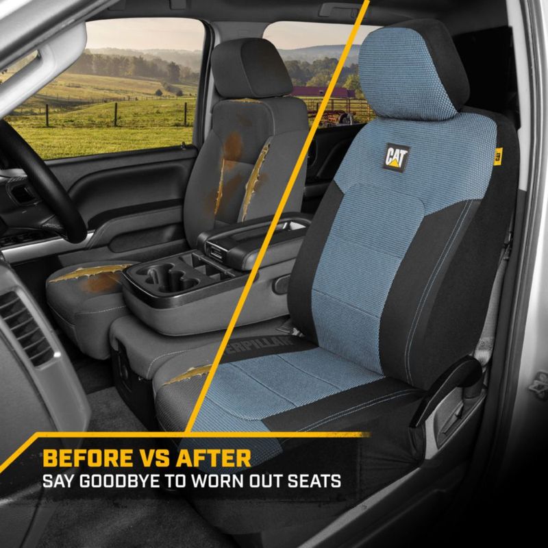 Fundas de Asiento CAT Azul Claro Juego de 2
