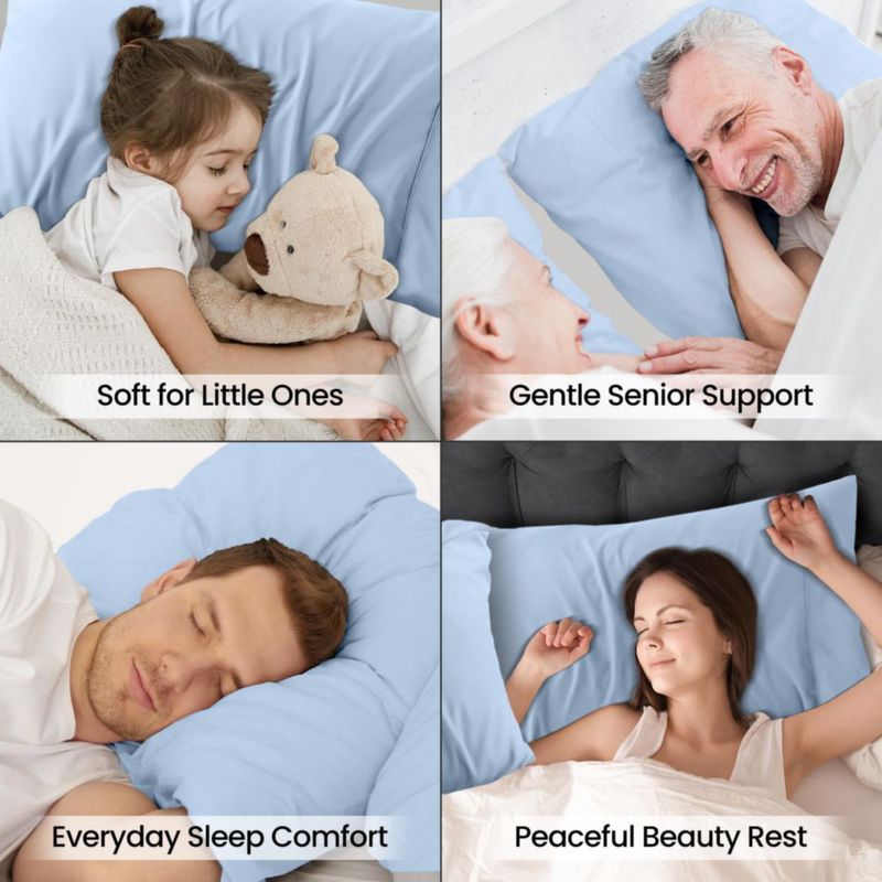 Fundas de almohada Utopia Bedding estándar - paquete de 4 azul hielo