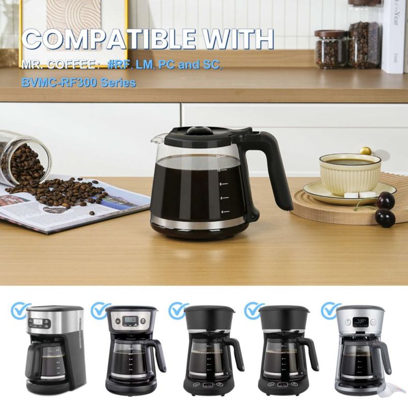 Jarra de Café Syuebrew 12 Tazas Compatible con Mr. Coffee